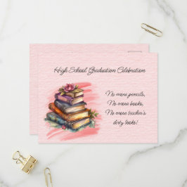 Postal De Invitación Celebración de graduación de secundaria