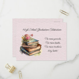 Postal De Invitación Celebración de graduación de secundaria