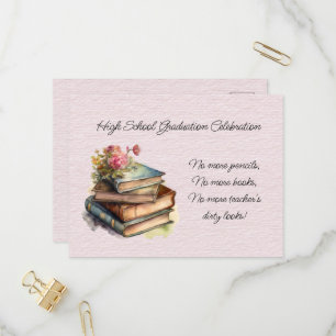 Postal De Invitación Celebración de graduación de secundaria