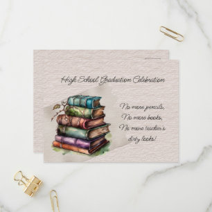 Postal De Invitación Celebración de graduación de secundaria