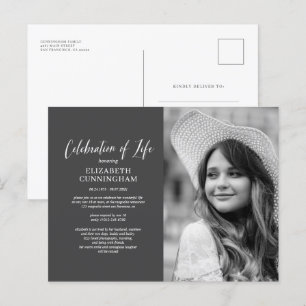 Postal De Invitación Celebración de la vida simple Moda elegante foto