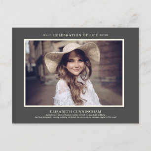 Postal De Invitación Celebración de la vida simple Moda elegante foto