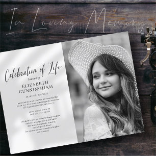 Postal De Invitación Celebración de la vida simple Moda elegante foto