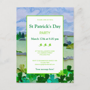 Postal De Invitación Celebración del Día de San Patricio
