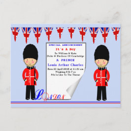 Postal De Invitación Celebración del Príncipe Nacido de Cambridge
