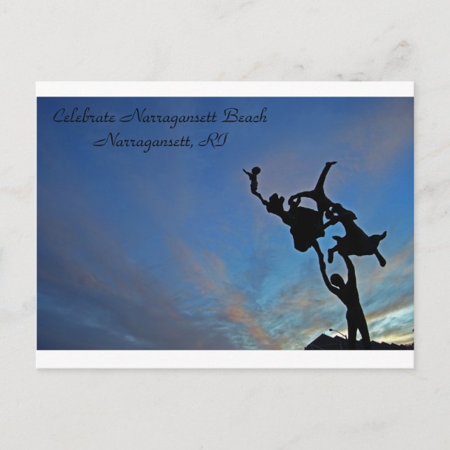 Postal De Invitación Celebración en la playa de Narragansett (Anverso)