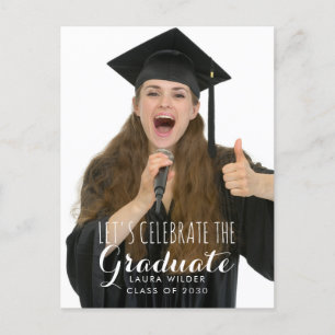 Postal De Invitación Celebrar la fiesta de graduación de fotos