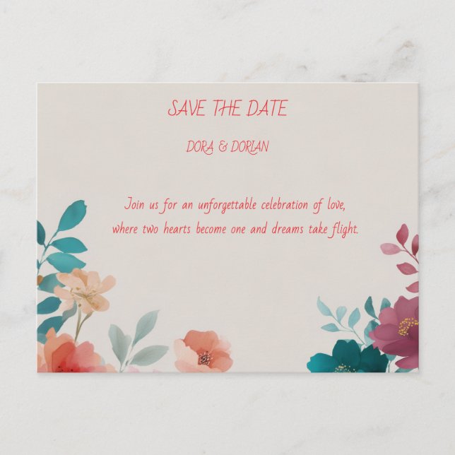 Postal De Invitación Celebrate Love and Joy with a wedding invitation (Anverso)