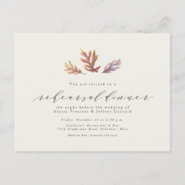 Postal De Invitación Cena de ensayo de hojas de otoño