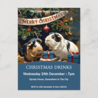 Cerdos De Guinea Y Árbol De Navidad