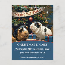 Cerdos De Guinea Y Árbol De Navidad