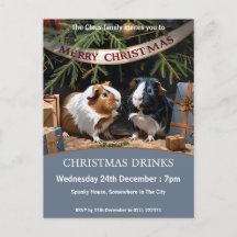 Cerdos De Guinea Y Árbol De Navidad