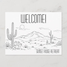 Postal De Invitación Cesta de bienvenida personalizada para alquiler de