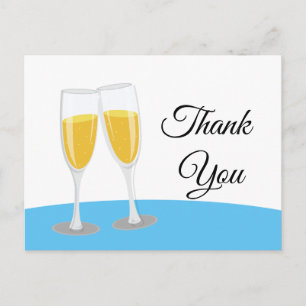 Postal De Invitación Champán Brunch y Bubbly animadores gracias