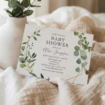 Chaparral Eucalipto Elegante Baby Shower Botánico