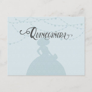 Postal De Invitación Charro Silhouette Quinceanera con aroma azul y ace
