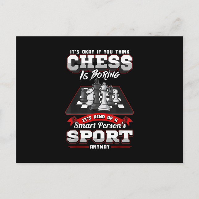 Postal De Invitación Chess Funny Cita Humor Sayings (Anverso)