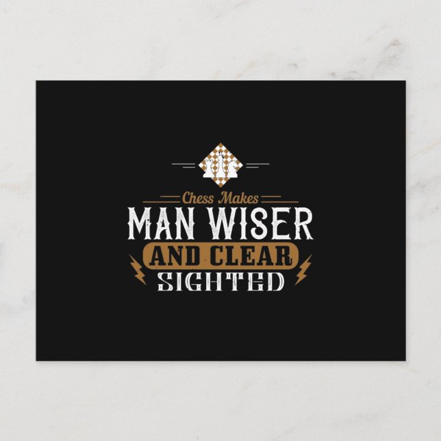 Postal De Invitación Chess Makes Man Wiser And Clear-Sighted (Anverso)
