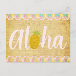 Postal De Invitación  Chic Aloha Pineapple