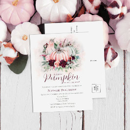 Postal De Invitación Chica de calabaza Baby Shower