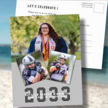 Chica deportivo Modern Bold Script 3 Graduación de