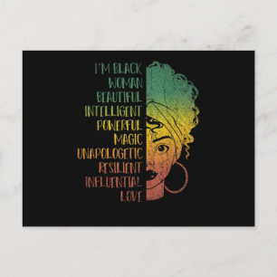 Postal De Invitación Chicas africanas regalan melanin Orgullo negro His
