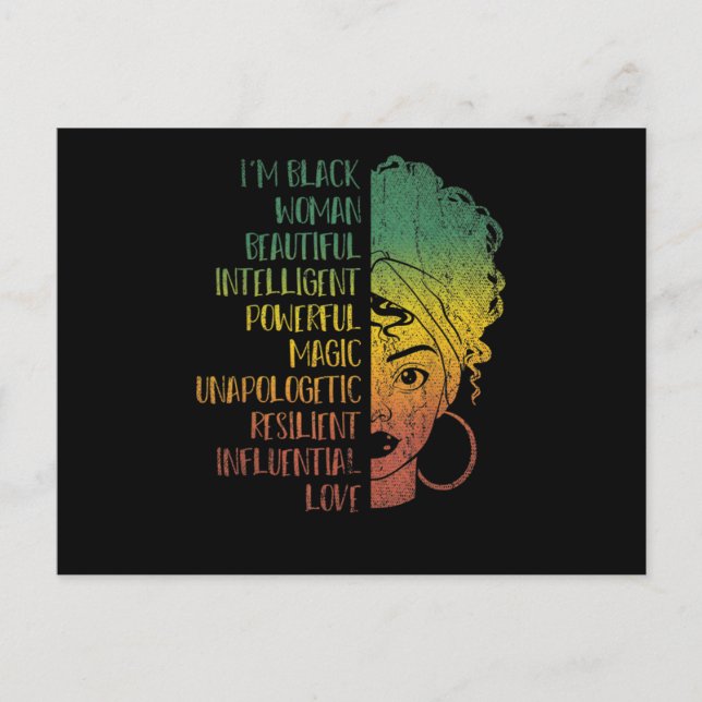 Postal De Invitación Chicas africanas regalan melanin Orgullo negro His (Anverso)