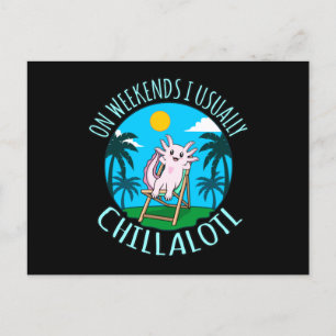 Postal De Invitación Chillalotl Kawaii Animal Axolotl Lover Mascota Pro
