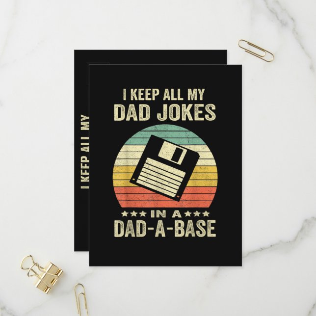 Postal De Invitación Chistes divertidos de papá en dad-a-Base para homb (Anverso/Reverso In Situ)