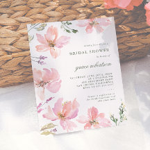 Chorro Nupcial Floral Acuarela de Agua de Primaver
