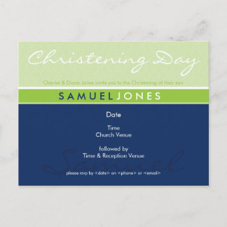Postal De Invitación CHRISTENING INVITE :: simplemente groovy 4