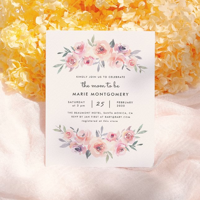Postal De Invitación Chupinada de flores primaverales modernas para fut (Subido por el creador)
