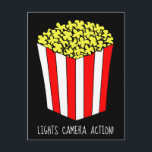 Postal De Invitación Cine de cine Fiesta de palomitas<br><div class="desc">Complete su fiesta de cumpleaños con tema de película con estas impresionantes invitaciones de popcorn postal. Personalizado agrega la información de la celebración de la película en la parte posterior con el título de la película, la ubicación, la fecha, la hora y la información de RSVP del fiesta. Decorada con...</div>