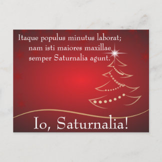 Postal De Invitación Cita de Io Saturnalia de Petronio