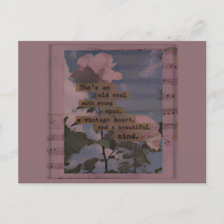 Postal De Invitación Citas estéticas, rosas, cosecha femenina, romántic