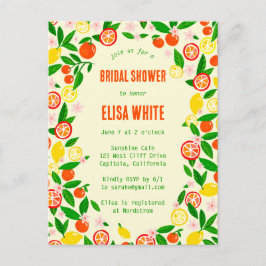 Postal De Invitación Citrus Celebration CUSTOM Summer BRIDAL SHOWER