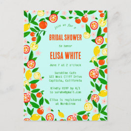 Postal De Invitación Citrus Celebration CUSTOM Summer BRIDAL SHOWER