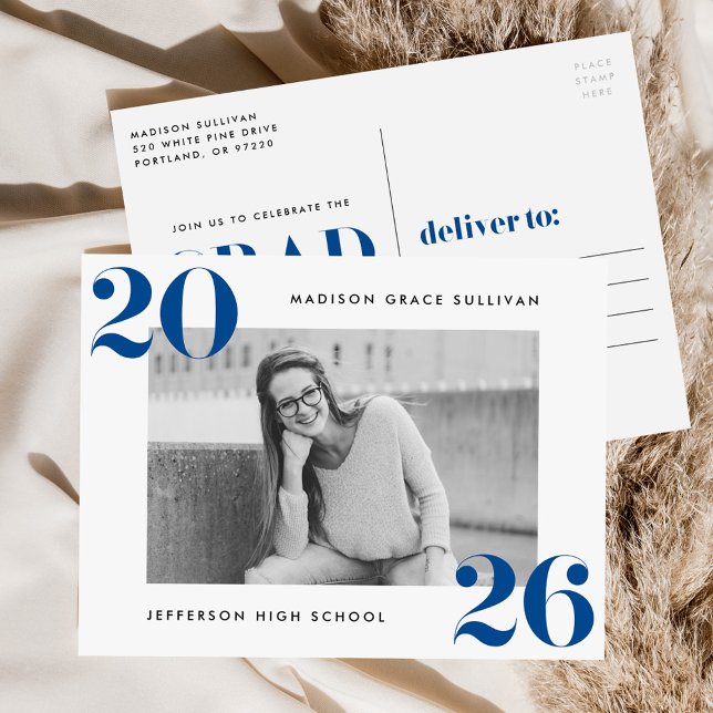 Postal De Invitación Clase audaz del Partido de Graduación de Fotografí (Subido por el creador)