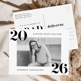 Postal De Invitación Clase audaz del partido de graduación de fotografí