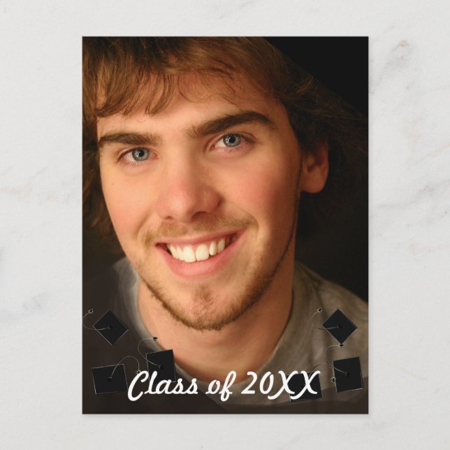 Postal De Invitación Clase de cambio de graduación fotográfica al año a (Anverso)