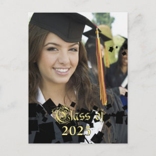 Postal De Invitación Clase de Graduación de Foto de Año de Cambio