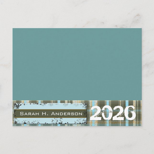 Postal De Invitación Clase de Graduación de Punk de vapor fotográfico (Anverso)