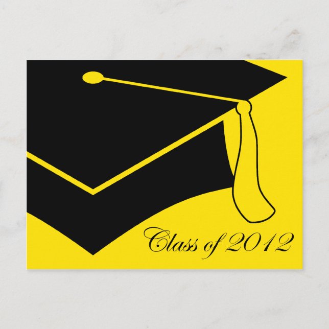 Postal De Invitación clase de límite de graduación de 2012 (Anverso)