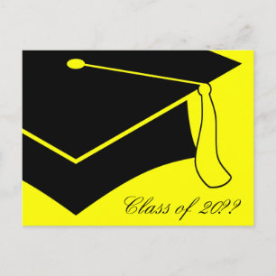 Postal De Invitación clase de tope de graduación de oro de 2015