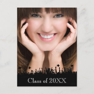 Postal De Invitación Clase Silhouette de la Casa Abierta de Graduación 
