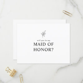 Postal De Invitación Clásica, serás mi empleada de honor