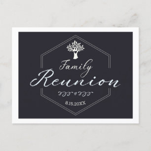 Postal De Invitación Clásico de blanco negro