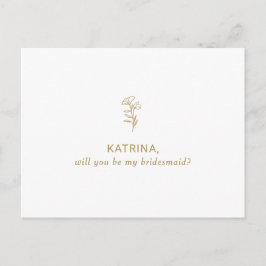 Postal De Invitación Clásico Minimalista, será mi novia