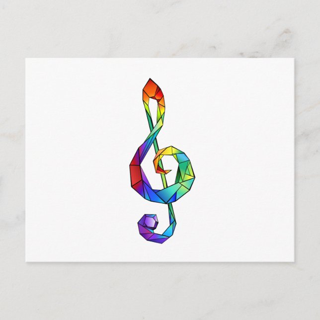 Postal De Invitación Cláusula musical del arcoiris (Anverso)