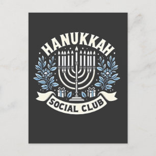 Postal De Invitación Club social de Hanukkah Divertido Hanukkah judío